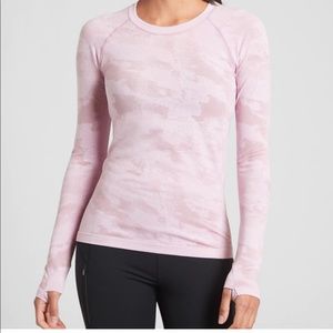 Athleta pink camo top